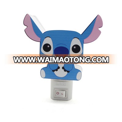 Rechargeable customized switch control cartoon character kawaii stitch night light