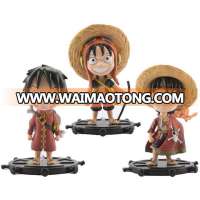 custom cute monkey d luffy statue set japanese anime 3d one piece action figure